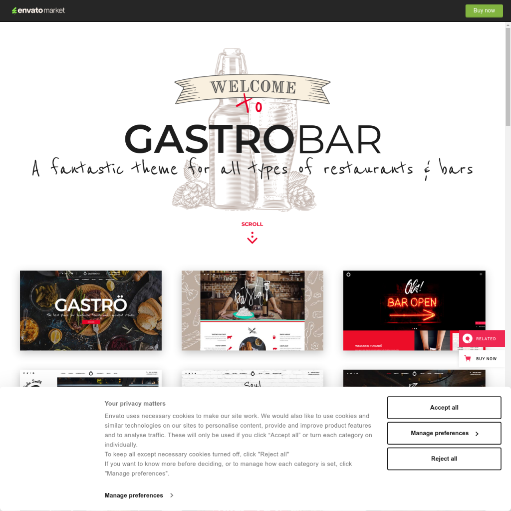 Modern Restaurant Themes Website Builders