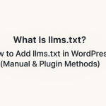 What Is llms.txt How to Add llms.txt in WordPress (Manual & Plugin Methods)