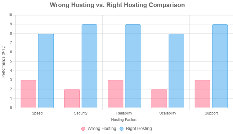 Wrong Hosting vs. Right Hosting Comparison