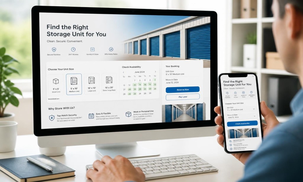 Storage Booking Website Design Best Practices