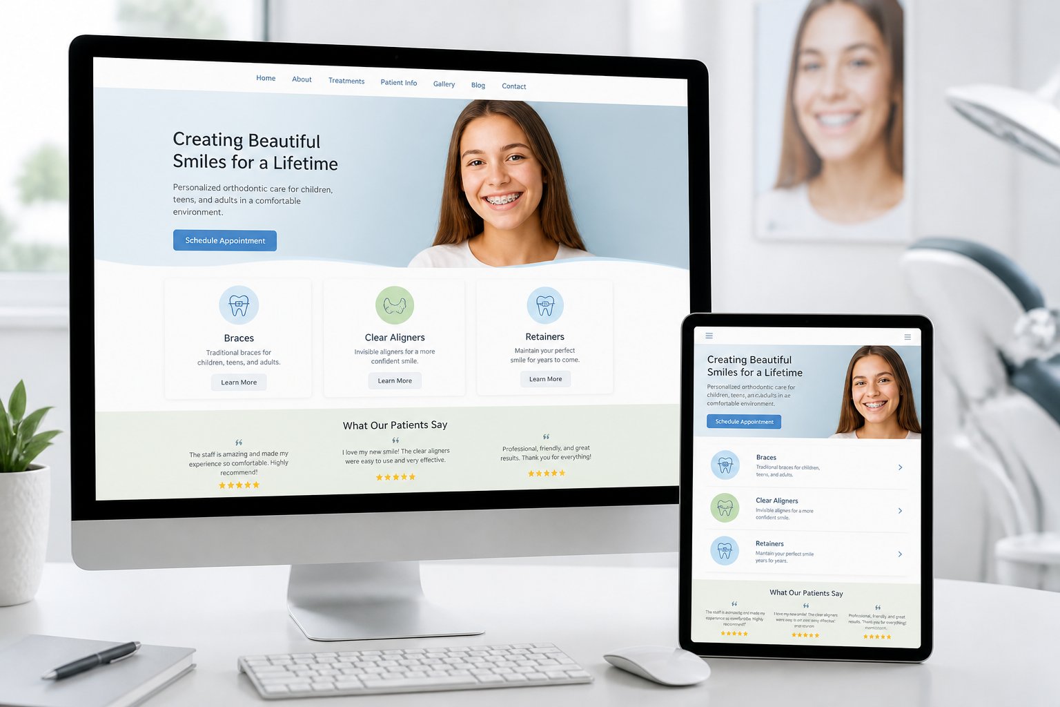 Custom Website Design for Orthodontists